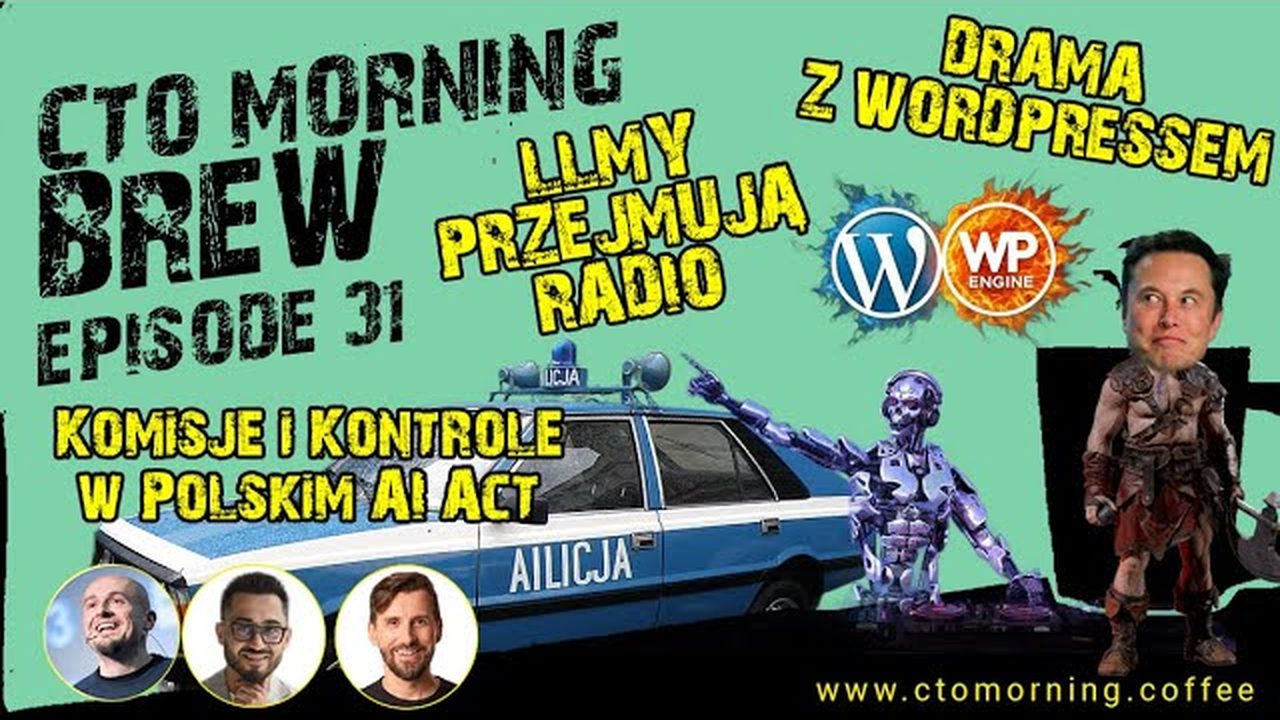 Miniatura odcinka: Drama z Wordpressem. LLMy Przejmują Radio. Komisje i Kontrole w Polskim AI Act.