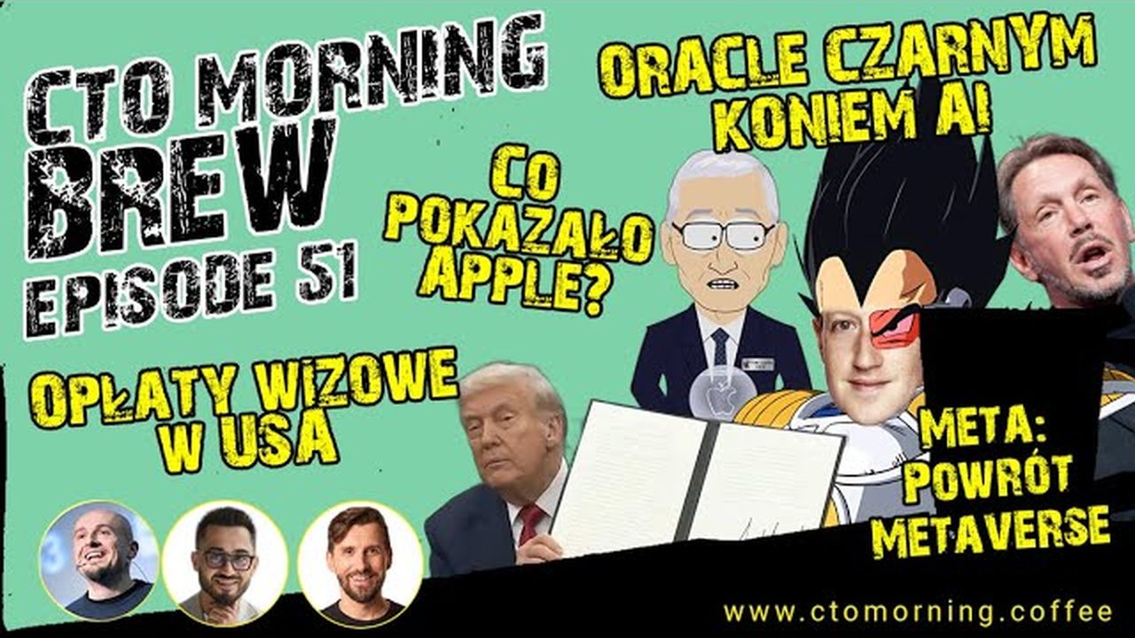 Miniatura odcinka: Co pokazało Apple? Meta - Powrót Metaverse. Opłaty wizowe w USA. Oracle Czarnym Koniem AI.
